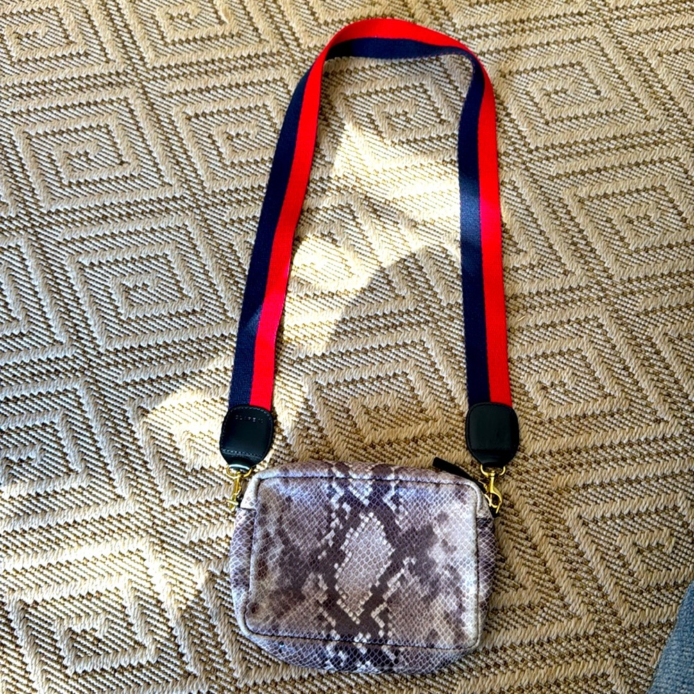 Clare V. Snake print Crossbody bag